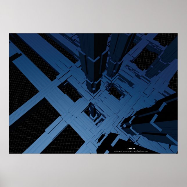Poster ville bleue (Devant)