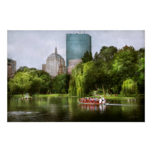 Poster Ville - Boston Ma - jardin public de Boston