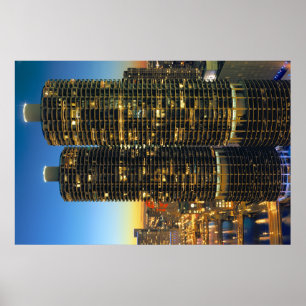 Poster Ville Chicago de marina