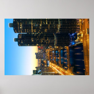 Poster Ville Chicago de marina