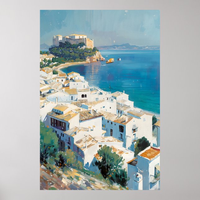 Poster ville côtière espagnole  (Devant)