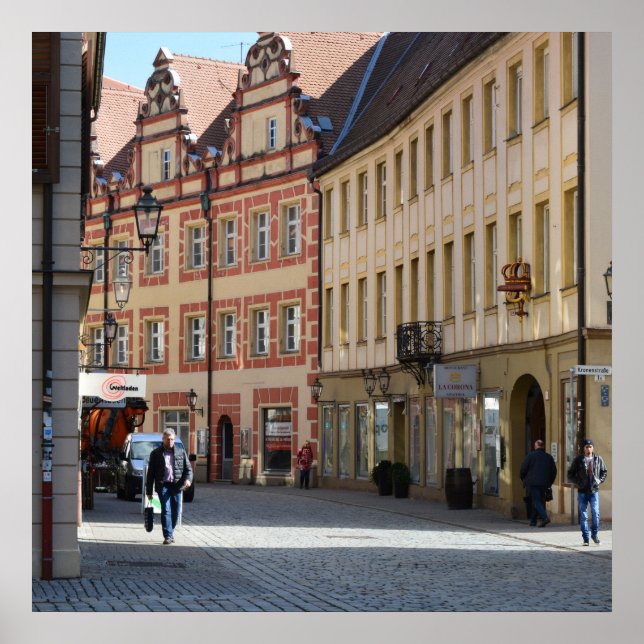 Poster Ville d'Ansbach Allemagne (Devant)