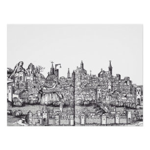 Poster Ville de Bâle dans le nord-ouest de la Suisse