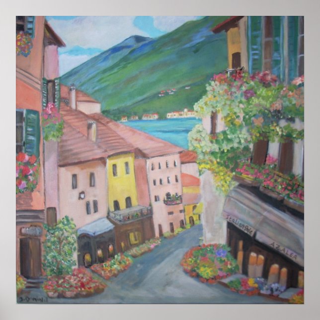 Poster Ville de Bellagio, Italie (Devant)