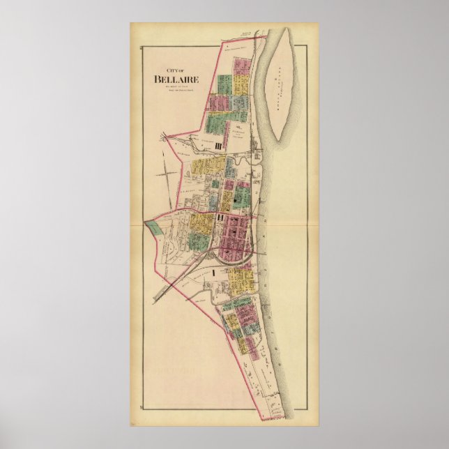 Poster Ville de Bellaire, Ohio (Devant)