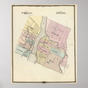 Poster Ville de Ft Howard, ville de Green Bay