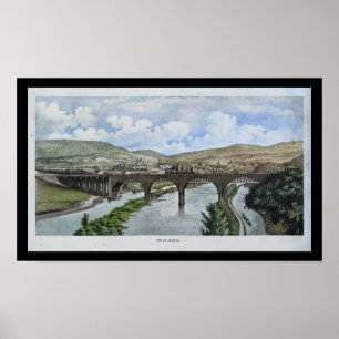 Poster Ville de lecture PA Pennsylvania Bridge Imprimer
