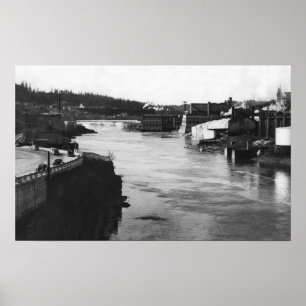 Poster Ville de l'Orégon, OU automnes de Willamette et