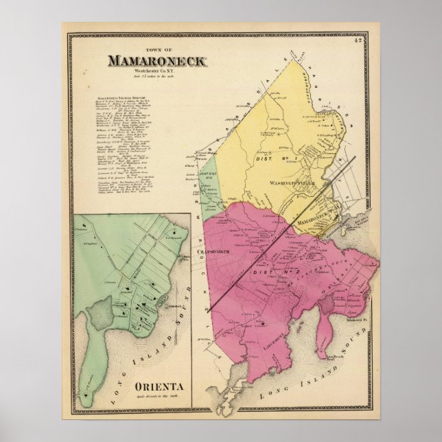 Poster Ville de Mamaroneck, Orienta (Devant)