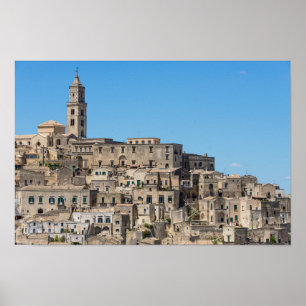 Poster Ville de Matera de Di de Sassi en Italie