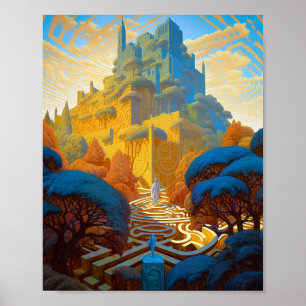 Poster Ville de Maze Surreal