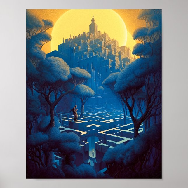 Poster Ville de Maze Surreal (Devant)