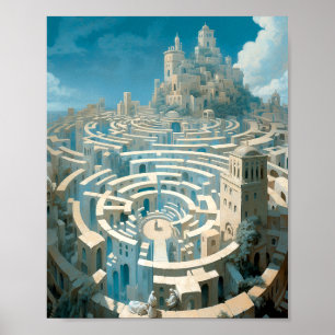 Poster Ville de Maze Surreal