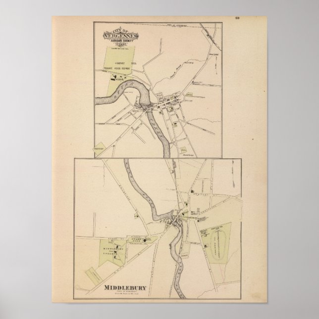 Poster Ville de Middlebury (Devant)