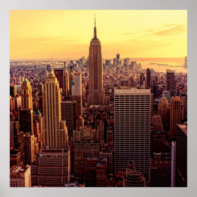 Poster Ville de New York avec Empire State (Devant)