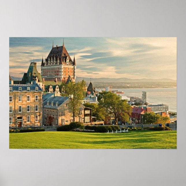 Poster Ville de Québec Canada stylisé (Devant)