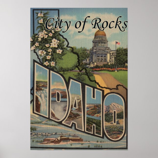 Poster Ville de Rocks, Idaho - Grandes SCÈNES (Devant)