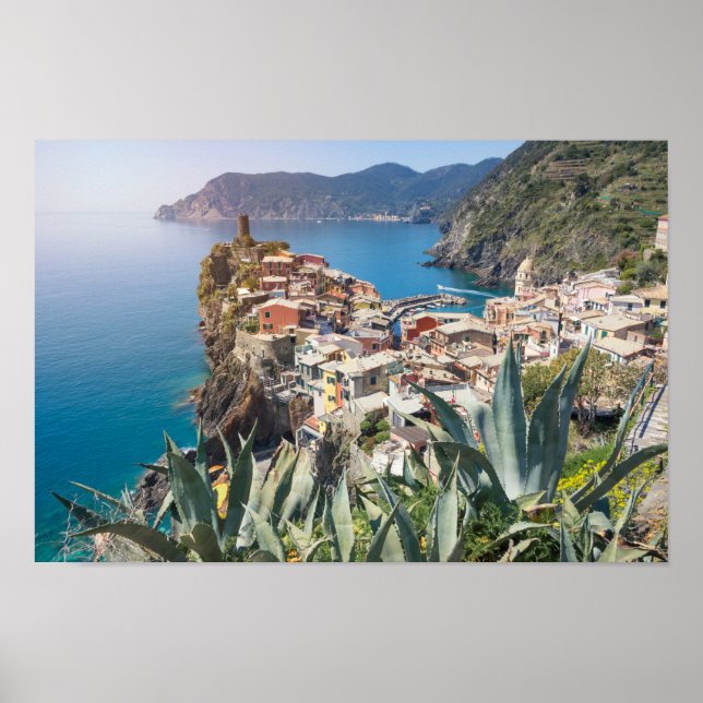 Poster Ville de Vernazza dans les Cinque Terre (Devant)