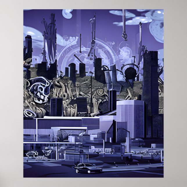 Poster Ville du futur (Devant)