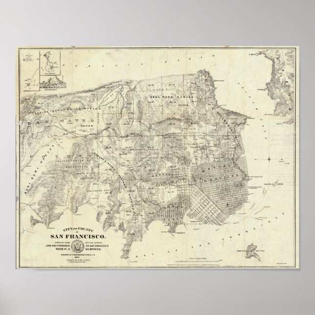 Poster Ville et comté de San Francisco (Devant)