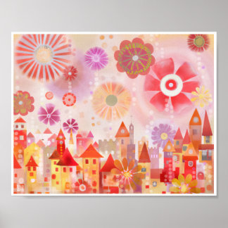 Poster Ville euphorique 3e étape Célébration Art Imprimer