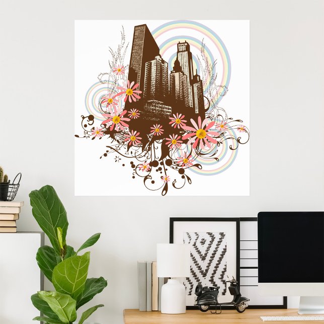 Poster Ville Florale (Créateur téléchargé)