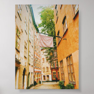 Poster Ville historique ancienne, Gamla Stan, Stockholm,