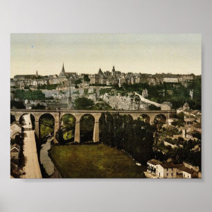Poster Ville, Luxembourg classique Photochrom
