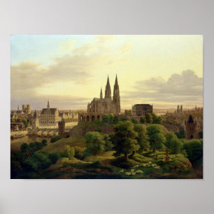 Poster Ville médiévale en 1830, 1830