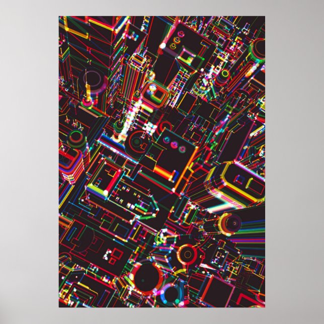 Poster ville nocturne (Devant)