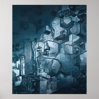 Poster Ville post-apocalyptique