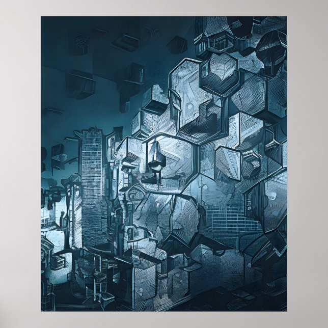 Poster Ville post-apocalyptique (Devant)