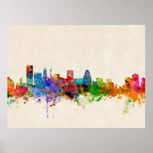 Poster Ville Skyline du Maryland de Baltimore