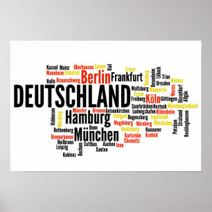Poster Villes allemandes - Deutsche Städte