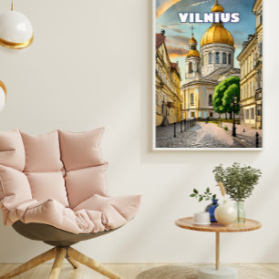 Poster Vilnius, cœur battant de la Lituanie