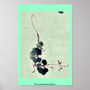 Poster Vin aux fleurs Ukiyo-e.