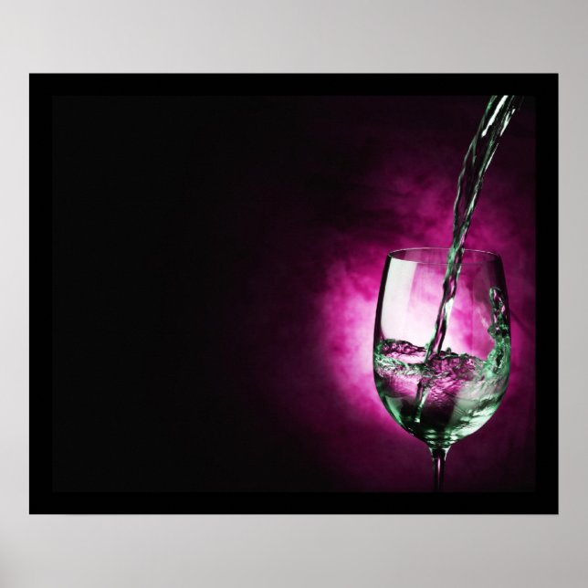 Poster vin coulant - imprimé violet (Devant)