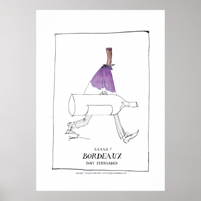 Poster vin de bordeaux, tony fernandes (Devant)