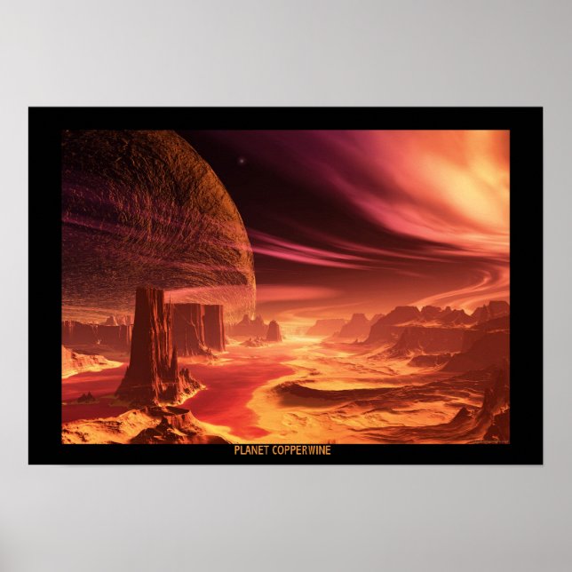Poster Vin de cuivre de la planète (Devant)