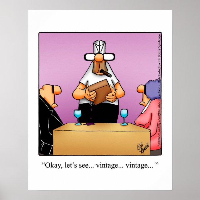 Poster Vin Humour cadeau de l'affiche (Devant)