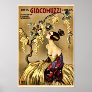 Poster Vin italien Vermouth Publicité Vintage
