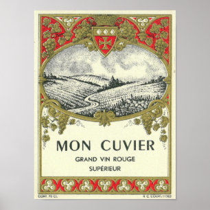 Poster Vin LabelEurope de lundi Cuvier