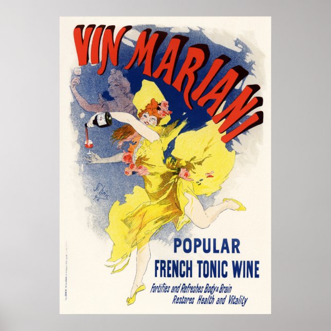Poster Vin Mariani, Jules Chéret (Devant)