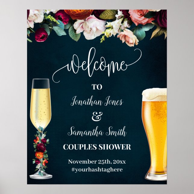 Poster Vin Marine Bubbles & Brews Bienvenue Couples Maria (Devant)