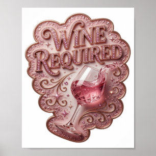 POSTER VIN ROSE REQUISTRE