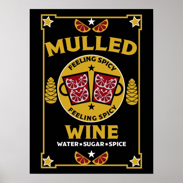 Poster Vin rouge de Noël (Devant)