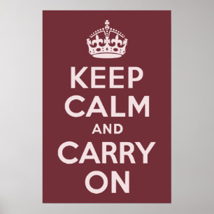 Poster Vin Rouge Gardez le calme et continuer
