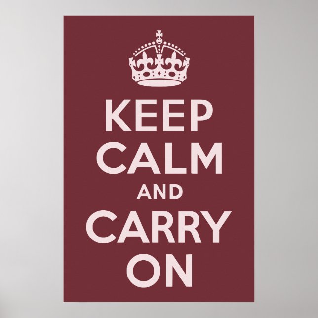Poster Vin Rouge Gardez le calme et continuer (Devant)