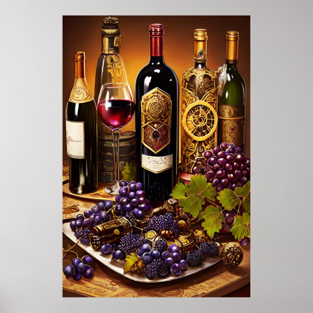 Poster Vin vintage (Devant)