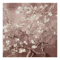 Vincent Van Gogh Almond Blossoms Taupe Beige